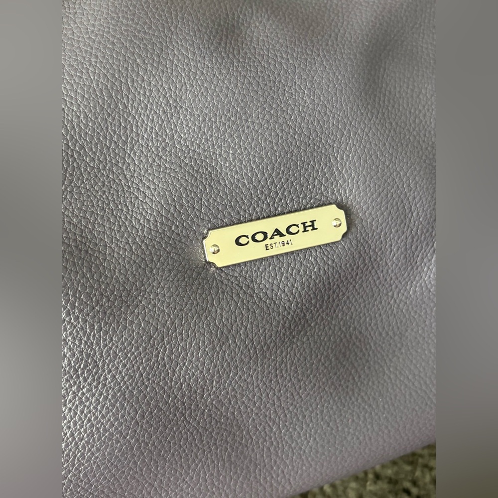 Coach Purple Leather Shoulder Bag - Picture 14 of 16